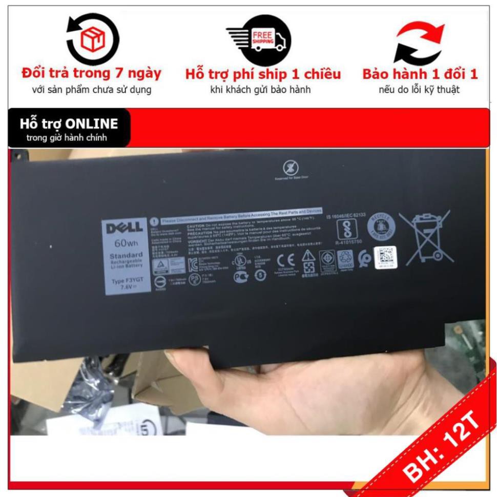 BH12TH . Pin (Original) 60wh Dell Latitude 12 7280 7480 F3YGT Battery