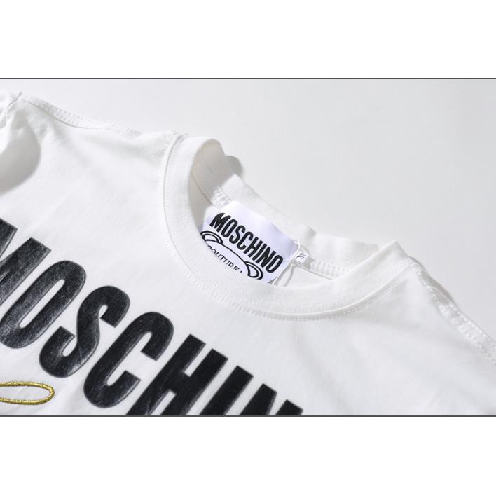 Áo Thun Ngắn Tay Chất Liệu Cotton In Hình Moschino Thời Trang