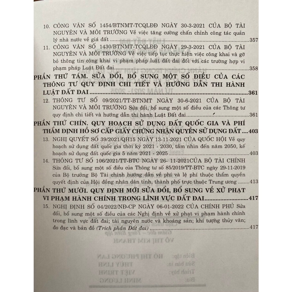 Sách - Luật Đất đai & văn bản hướng dẫn thi hành – Quy định mới về xử phạt vi phạm hành chính trong lĩnh vực đất đai
