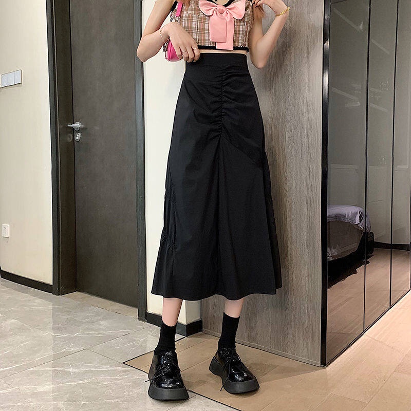 Chân váy IELGY dáng chữ A lưng cao phong cách Hàn Quốc thời trang mùa hè dành cho nữ