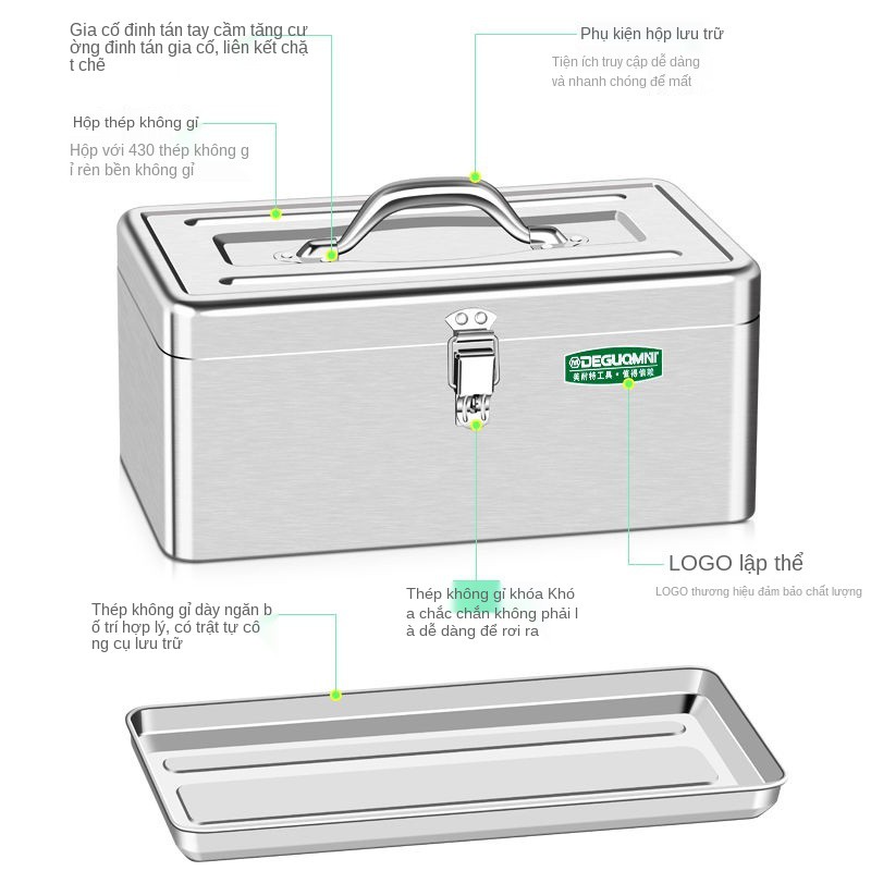 Đức Meinet hộp đựng đồ nghề, vali sửa chữa điện, dày gia dụng đa năng