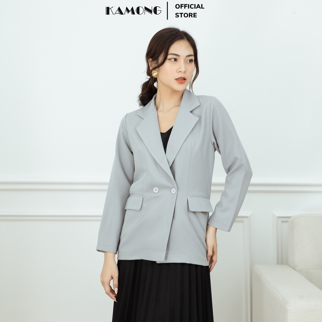 Áo blazer nữ tay dài KAMONG phong cách công sở.