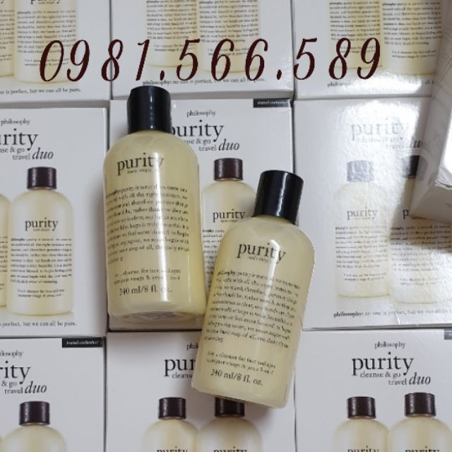 [240ml] SỮA RỬA MẶT Philosophy Purity made simple 3 IN 1