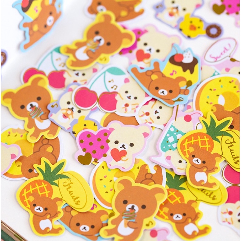 Sticker Rilakkuma Nhật Bản , hộp 40 miếng