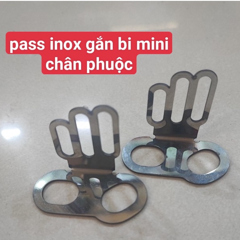 PASS TRỢ SÁNG INOX GẮN BI MINI CHÂN PHUỘC XE MÁY