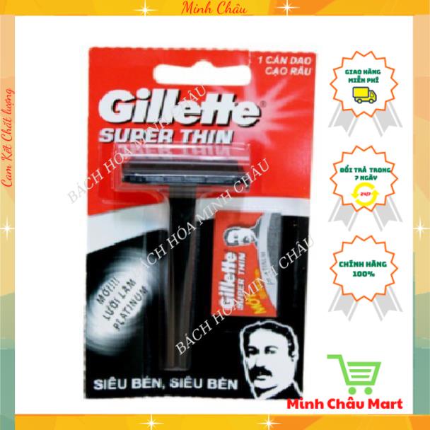 Dao Cạo Râu Gillette Super Thin Tặng Kèm Lưỡi
