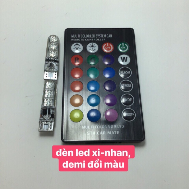 đèn led xi-nhan, demi đổi màu có remote