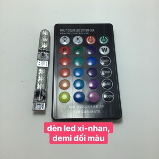 đèn led xi-nhan, demi đổi màu có remote
