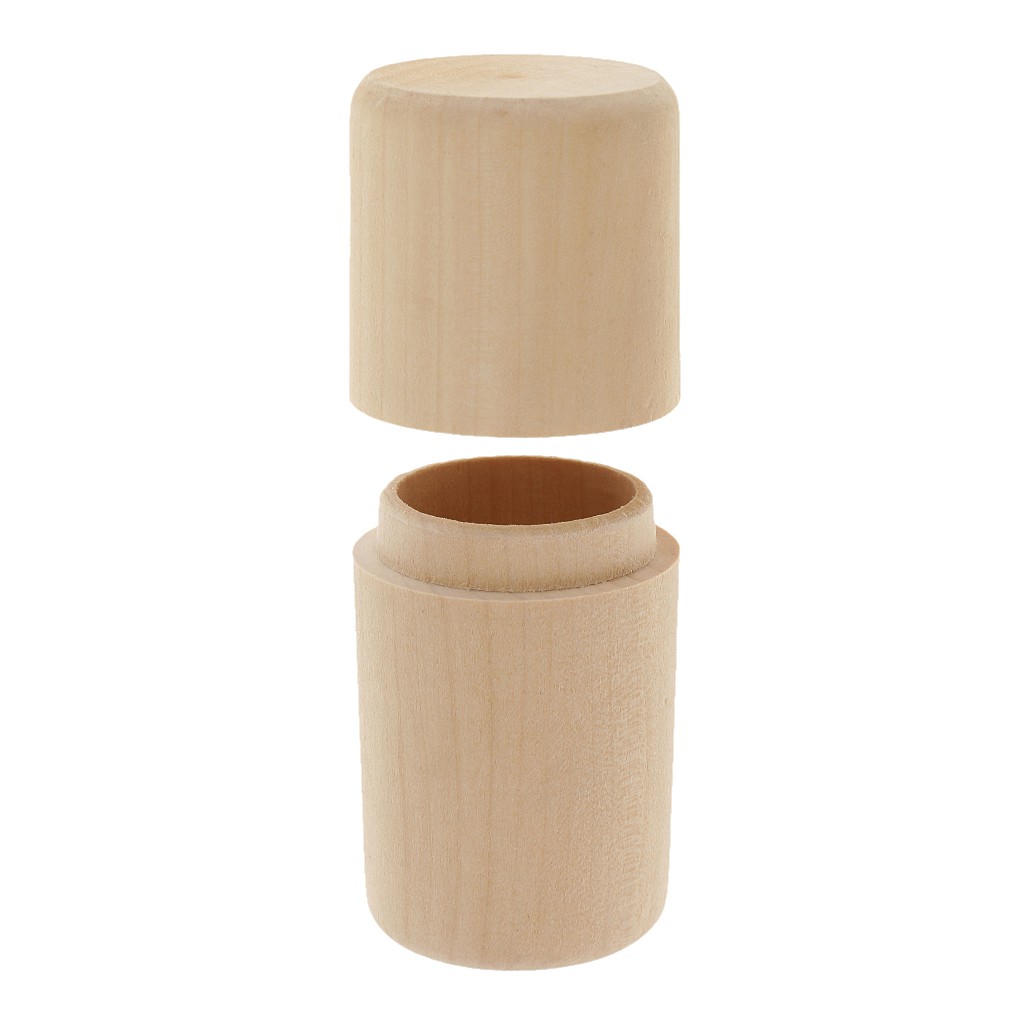Hộp gỗ hình trụ đựng lọ tinh dầu 10ml tiện dụng