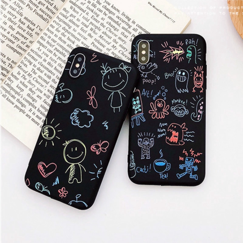 Back Cover Xiaomi Redmi Note 10 Pro 9S 8T 9 8 7 6 5 Pro 5A Prime 4X Hand Painted Cartoon Doodle Soft Silicone Phone Case
