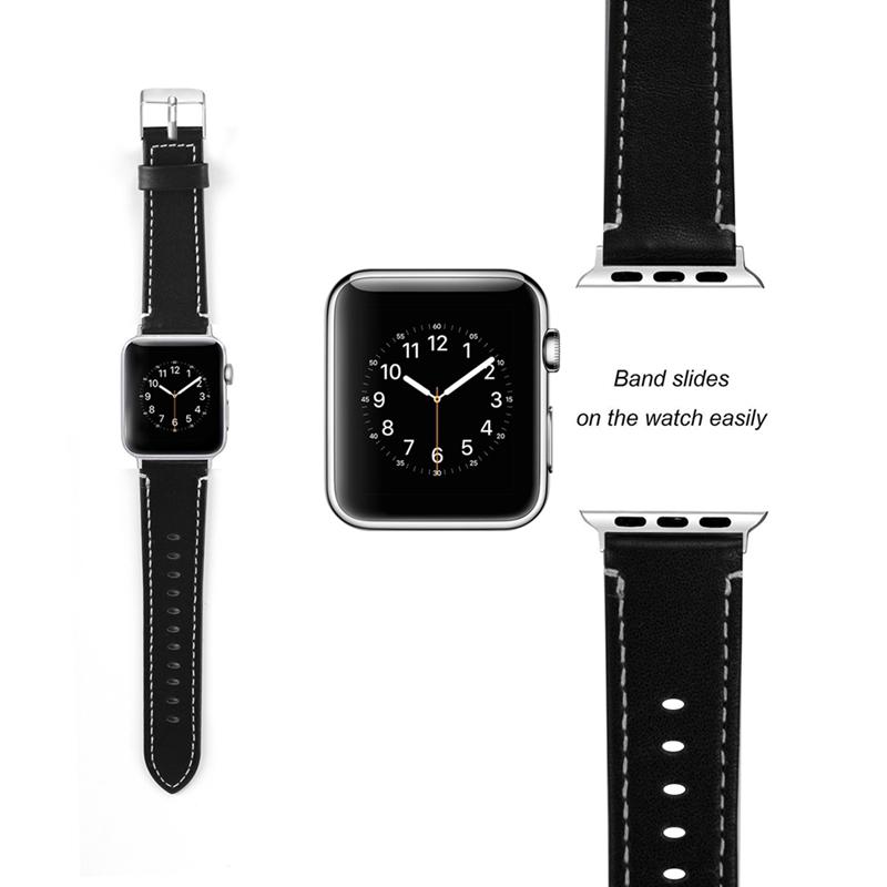 Dây đeo bằng da thật cho Apple Watch iWatch 38 42mm