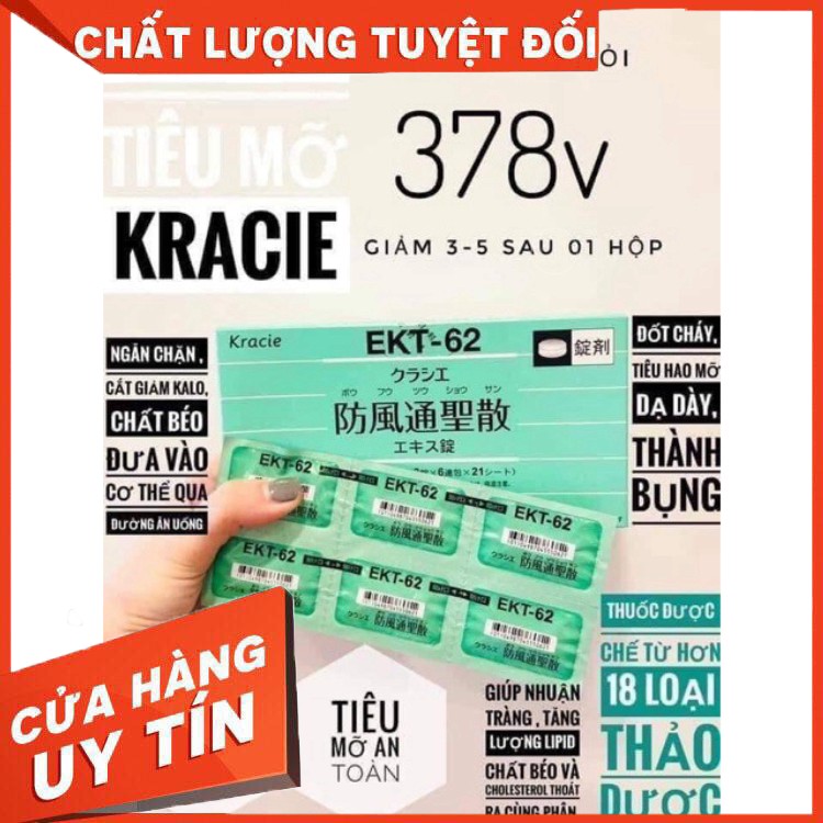 Viên uống giảm cân thảo mộc Kracie EKT62 Nhật Bản 378 viên