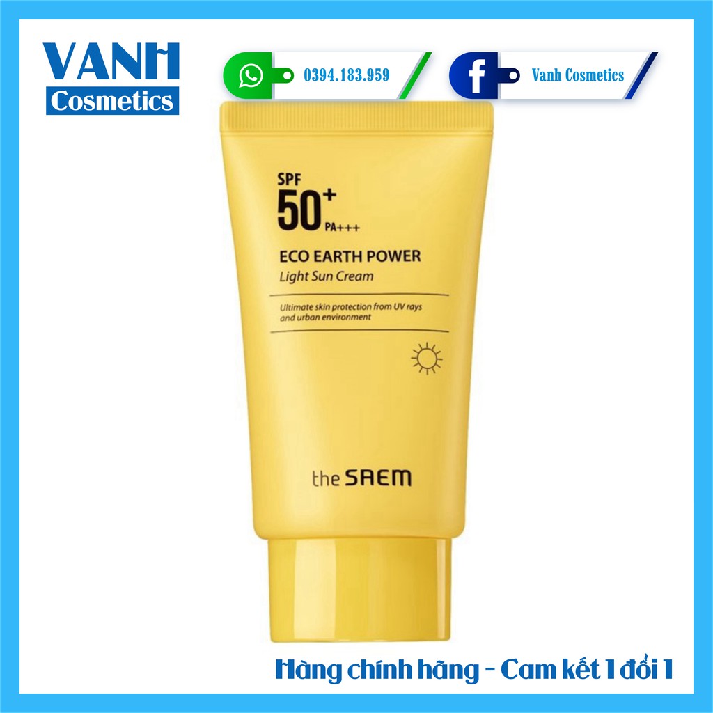 Kem Chống Nắng The Saem Eco Earth Power Sun Cream - Vanh Cosmetics