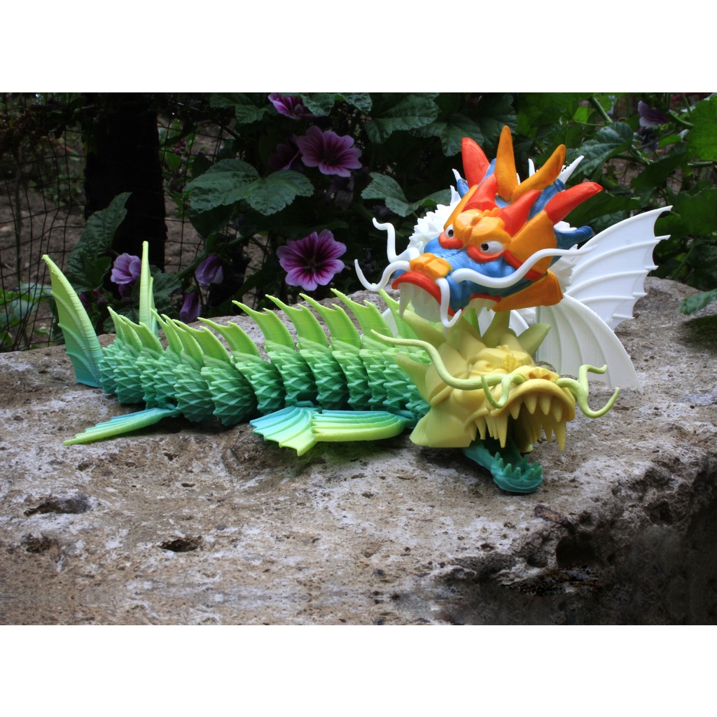 Rồng in 3d có khớp nối di chuyển thay đổi hình dạng siêu ngầu