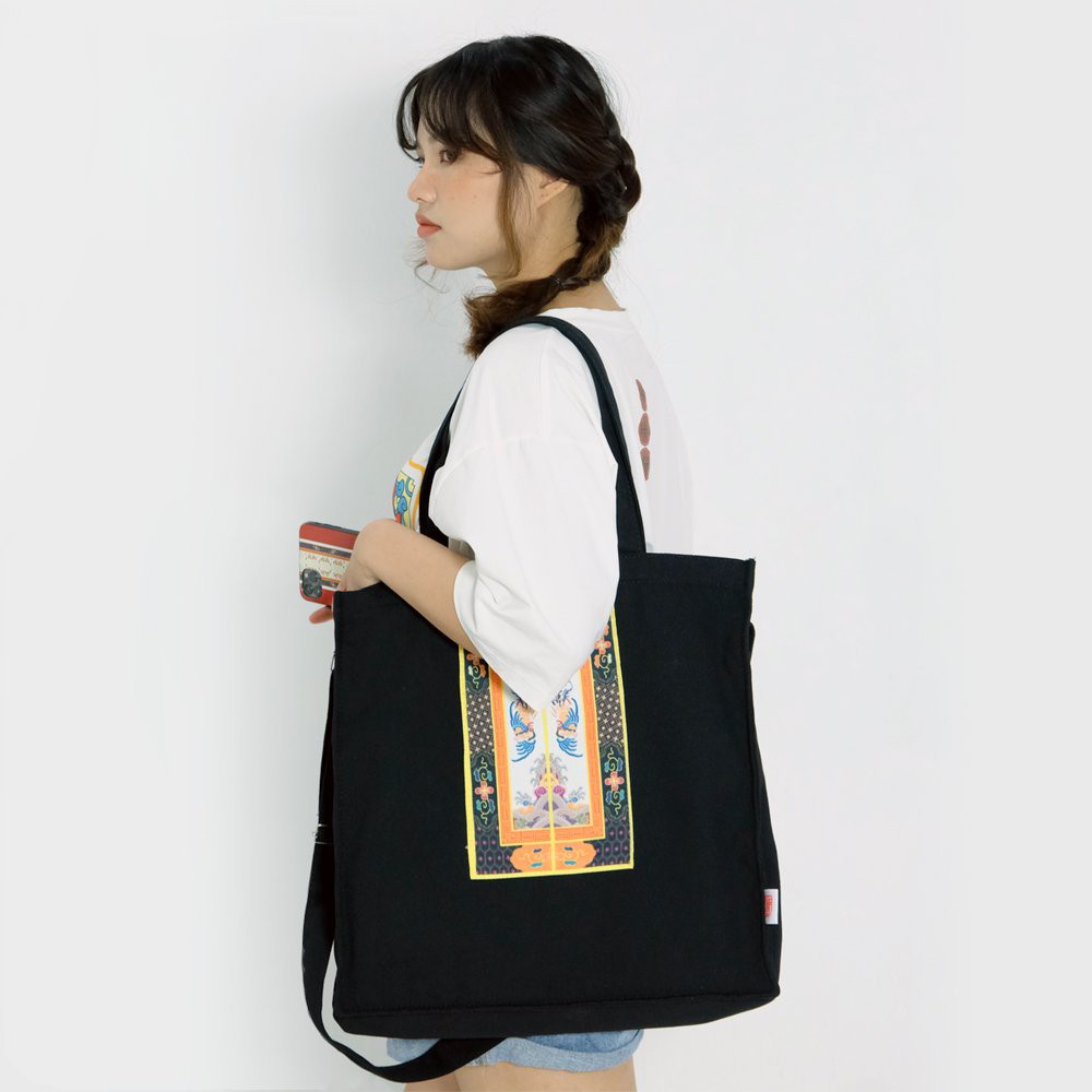 Túi tote Nhật Bình - Túi vải canvas cỡ lớn - Hoa Văn Đại Việt - Thiết kế Limited edition