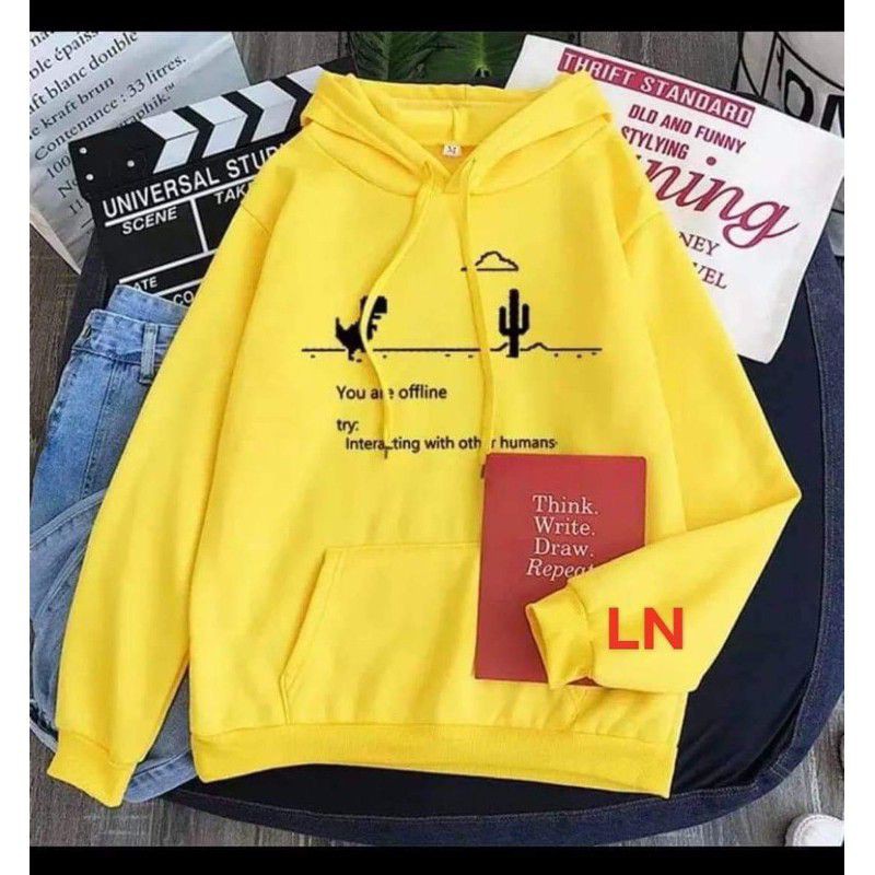 áo hoodie nỉ bông khủng long chạy🦋áo hodi nỉ thời trang thu đông nam nữ, cặp đôi🦋form thụng unisex freesize ulzzang 🦋