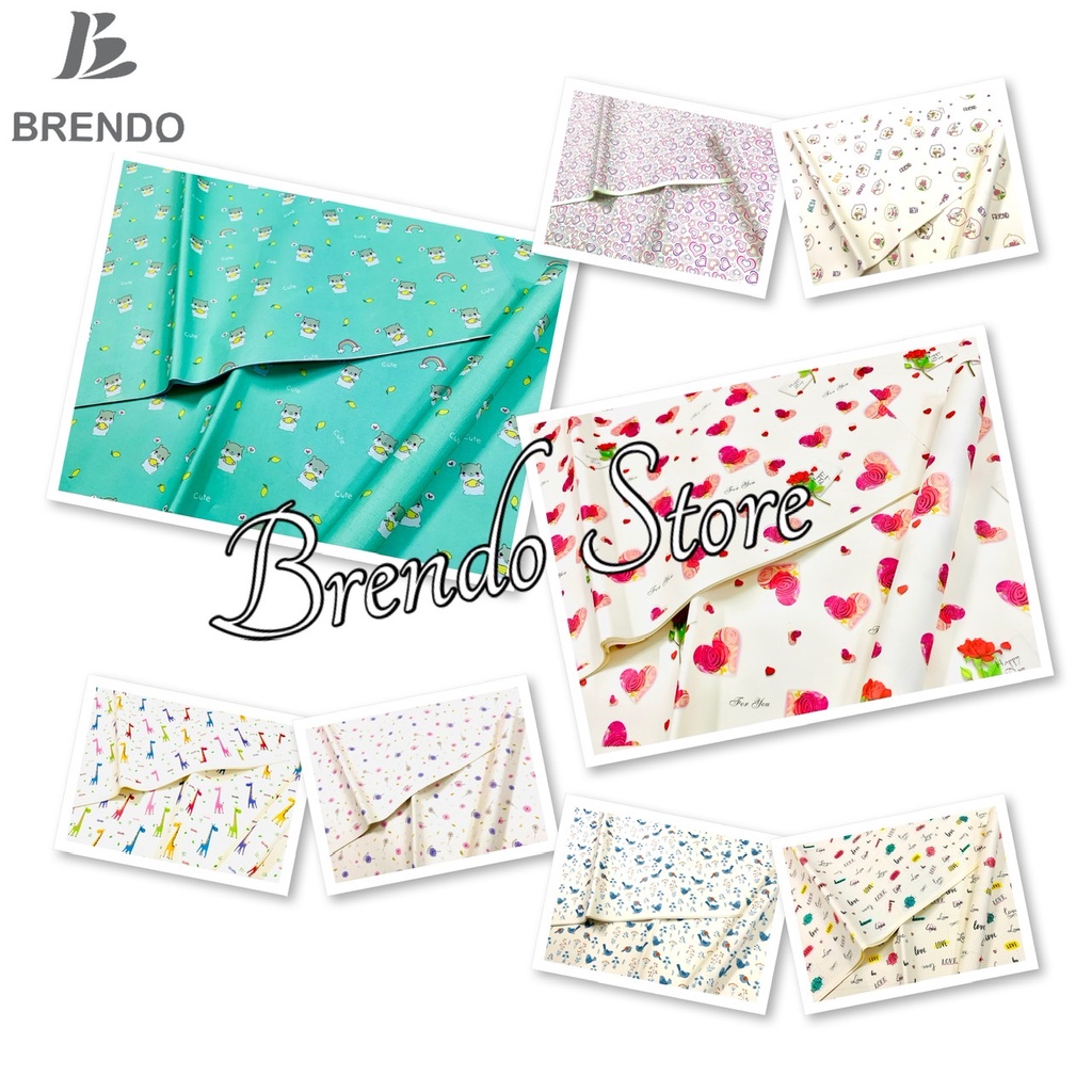 Giấy báo gói hoa, gói quà, bao tập dạng kraft xi măng, mẫu mã vintage - Brendo Store