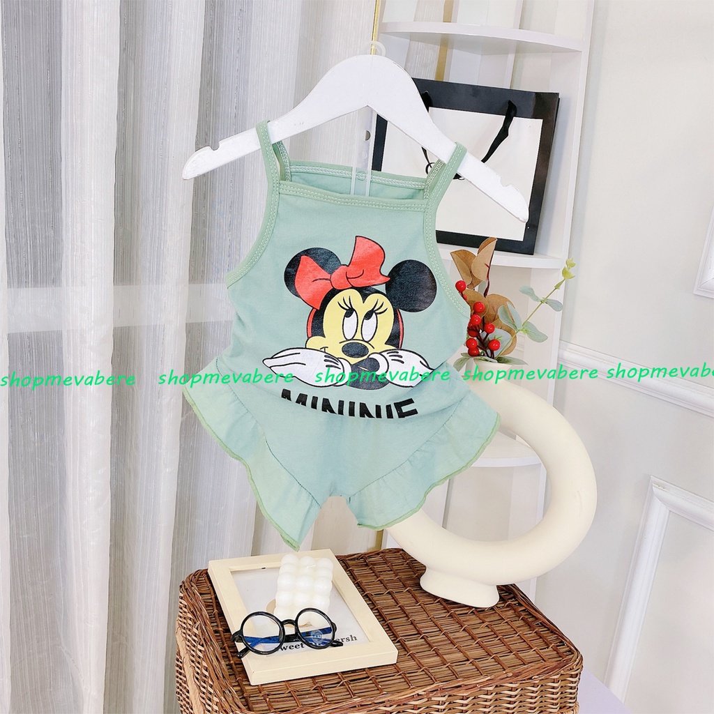 [CHỌN MÀU] BỘ 2 DÂY HỌA TIẾT XINH XẮN CHO BÉ GÁI 6-16KG, VẢI COTTON MỀM MỊN, THẤM HÚT MỒ HÔI - BO66