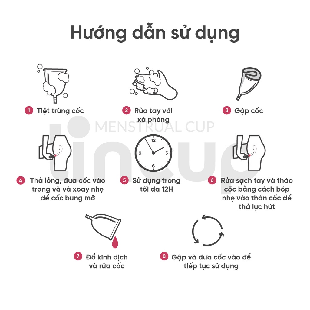 Cốc nguyệt san Lincup chính hãng - Nhập Khẩu Mỹ