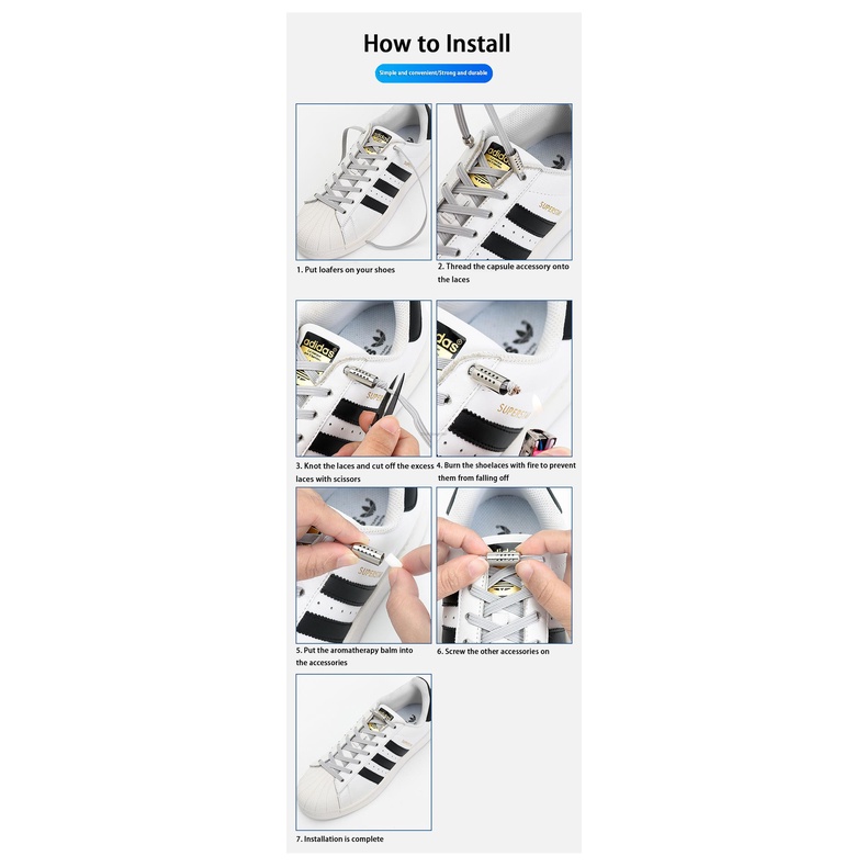 Dây Buộc Giày Thể Thao Không Cần Buộc Co Giãn Aroma