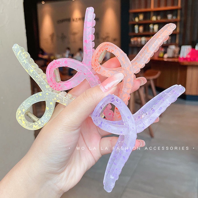 Kẹp tóc thiết kế hình vuông màu sắc đơn giản phong cách hàn quốc