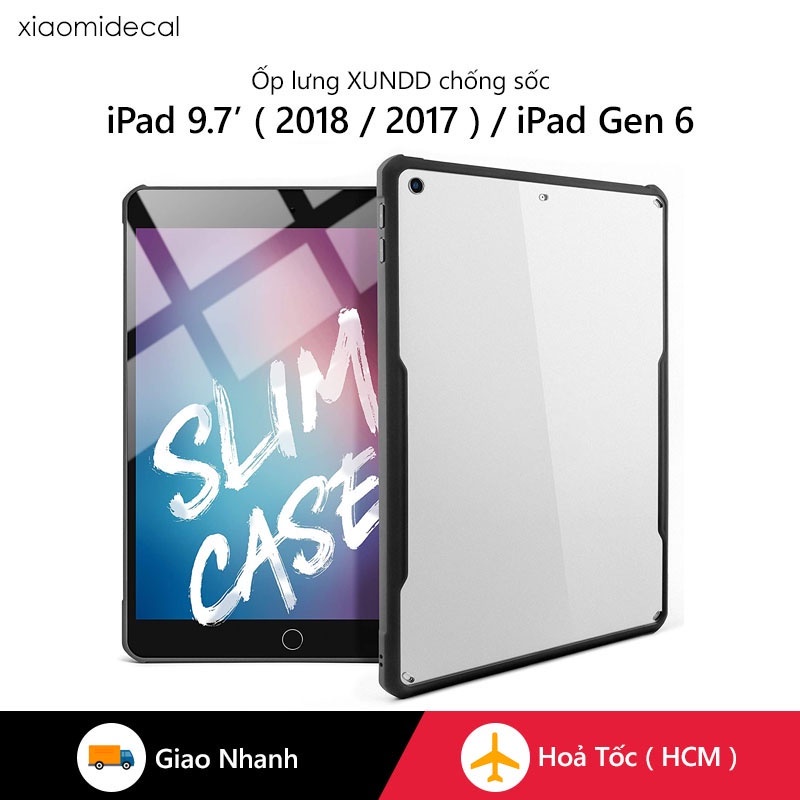 Ốp lưng XUNDD iPad 9.7' (2018 / 2017) / iPad Gen 6 Mặt lưng trong, Viền TPU, Chống sốc