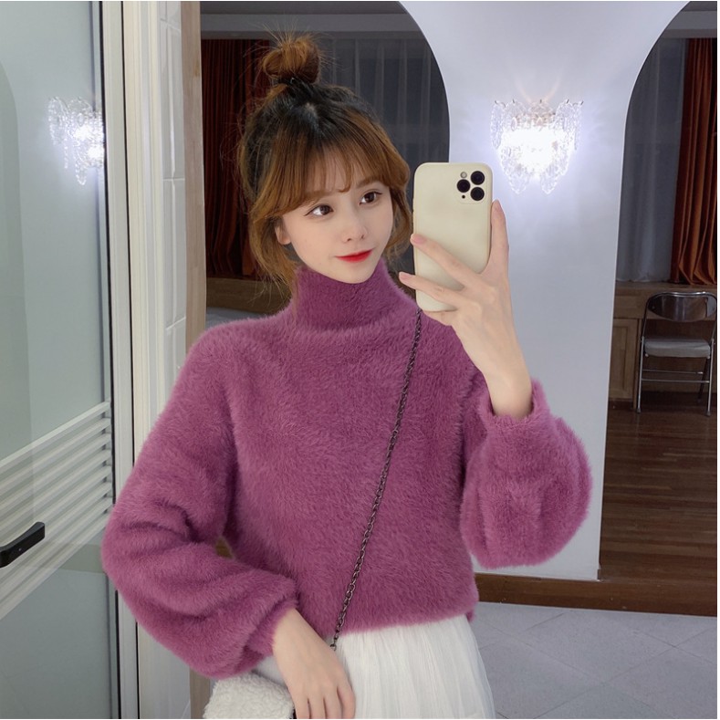 Áo Len Nữ,Áo Len Nữ Lông Chồn,Áo Len Nữ Tay Bồng Hàng QC[Xả Lỗ | BigBuy360 - bigbuy360.vn