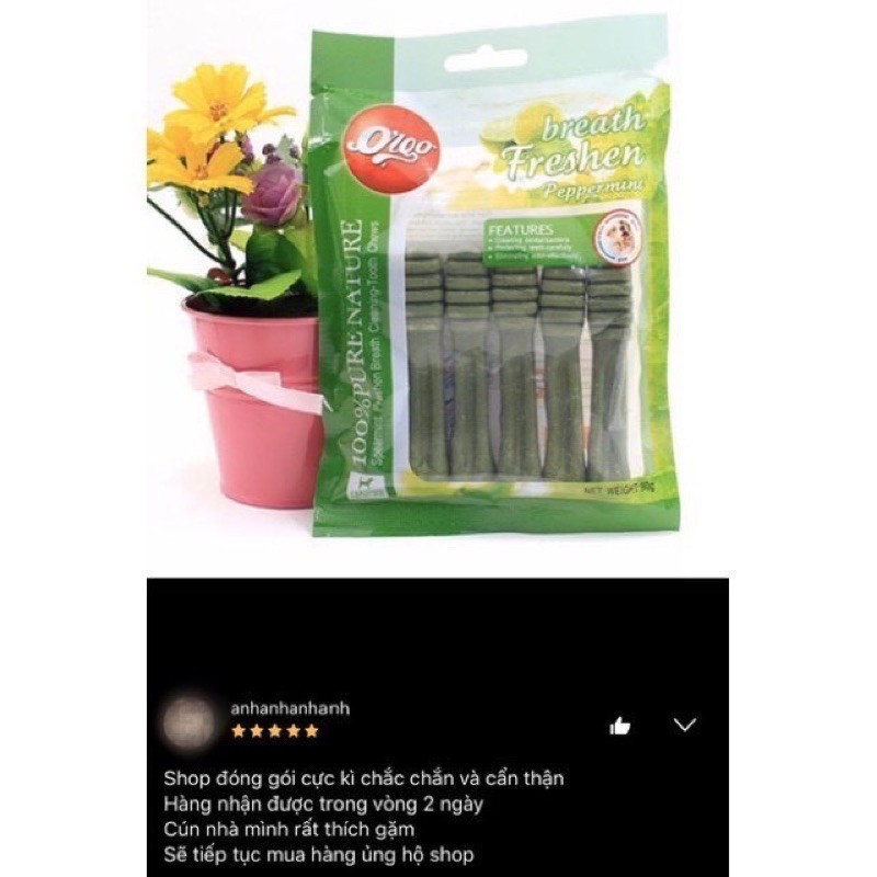 Xương gặm sạch răng dành cho chó cao cấp 90g