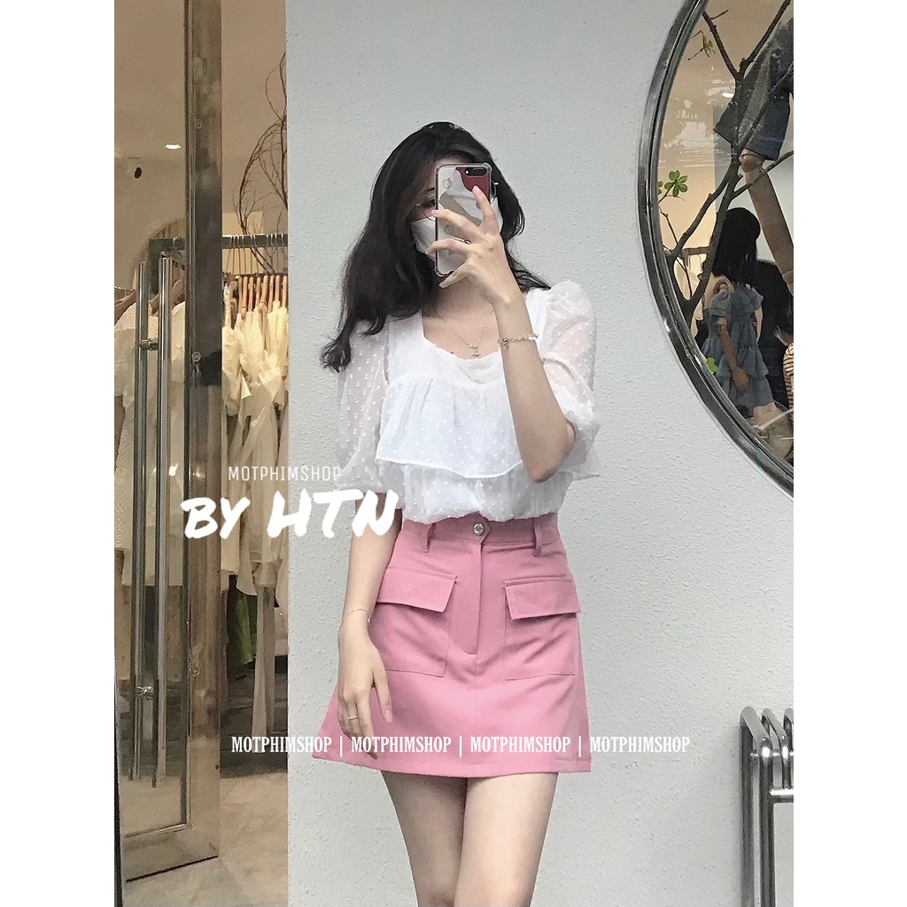 SET BBD HOA NỔI + Chân váy