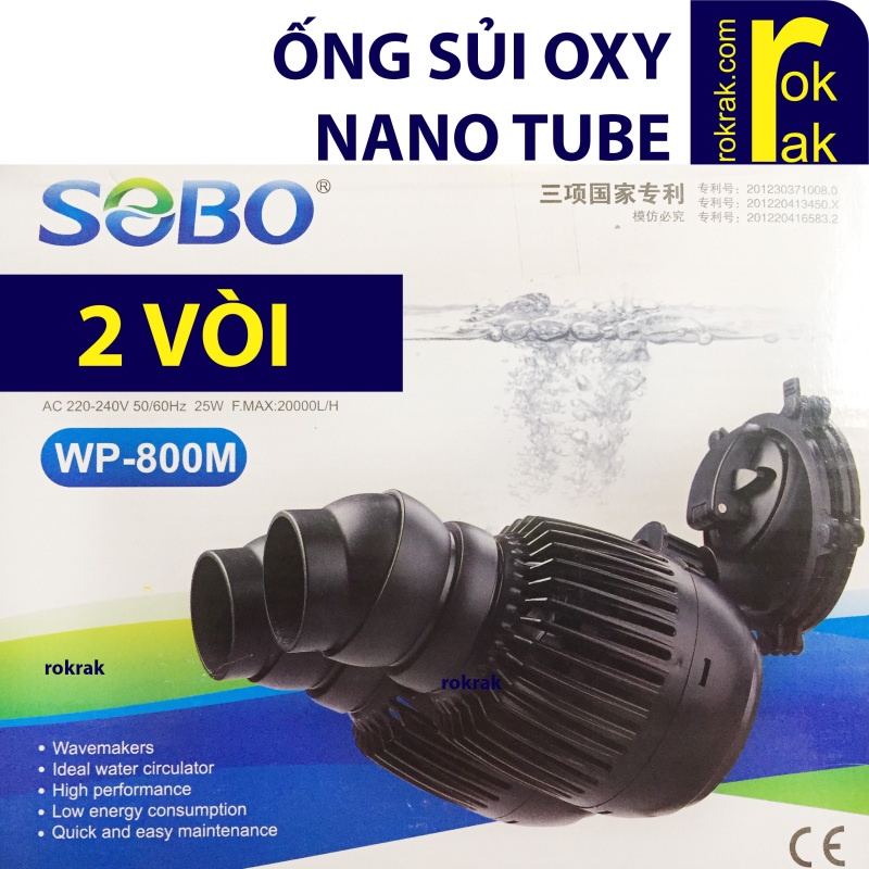 {Hàng sẵn} Máy bơm thổi luồng Sobo (WP50-100-200-300-400), tạo sóng dòng chảy, thổi cặn đáy bể, tiết kiệm điện tối ưu