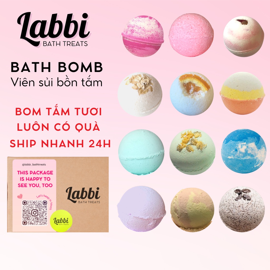 TỔNG HỢP [Labbi] Bath bomb / Viên sủi bồn tắm / Bom tắm