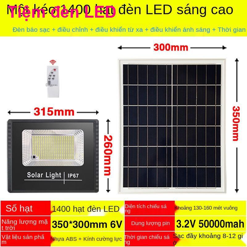 Đèn sân vườn năng lượng mặt trời 1000W có cáp, một hai đèn, cáp bảng phát điện quang gia dụng, nhà vệ sinh nông