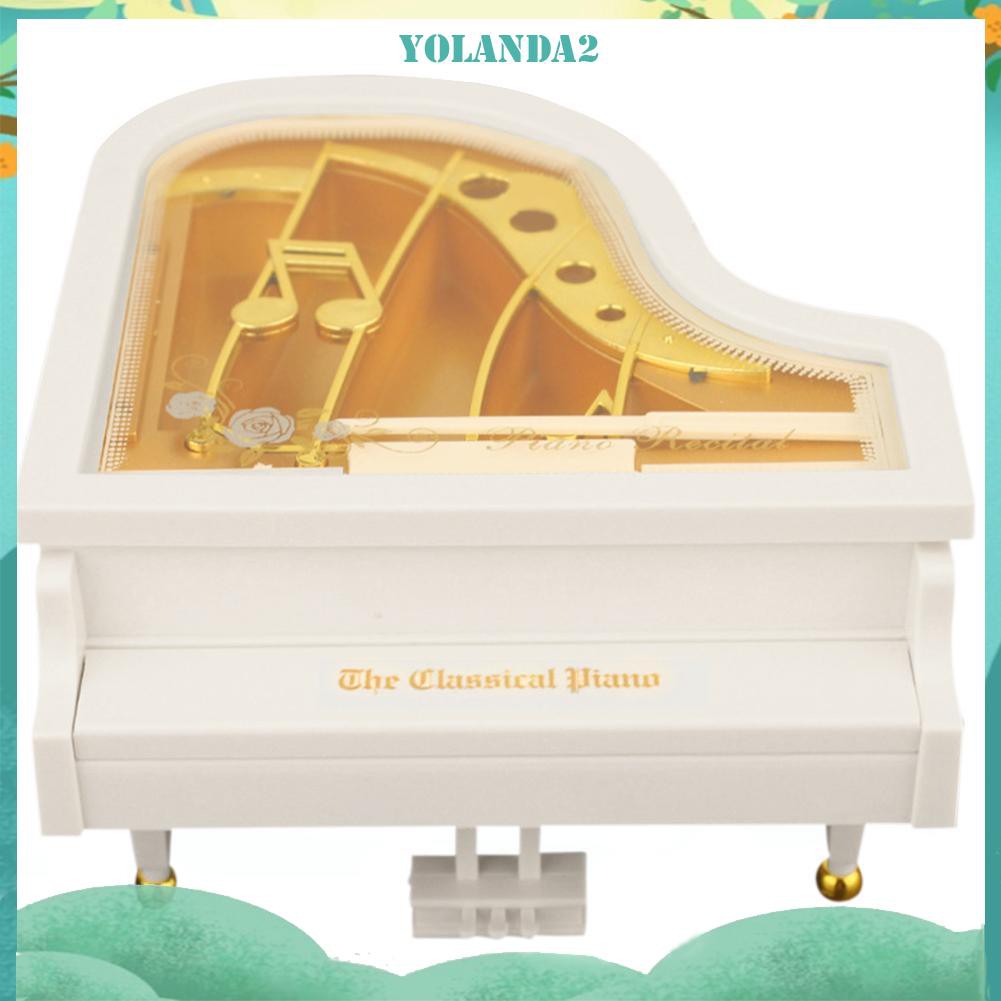 Hộp Nhạc Hình Đàn Piano Mini Bằng Kim Loại Phong Cách Cổ Điển