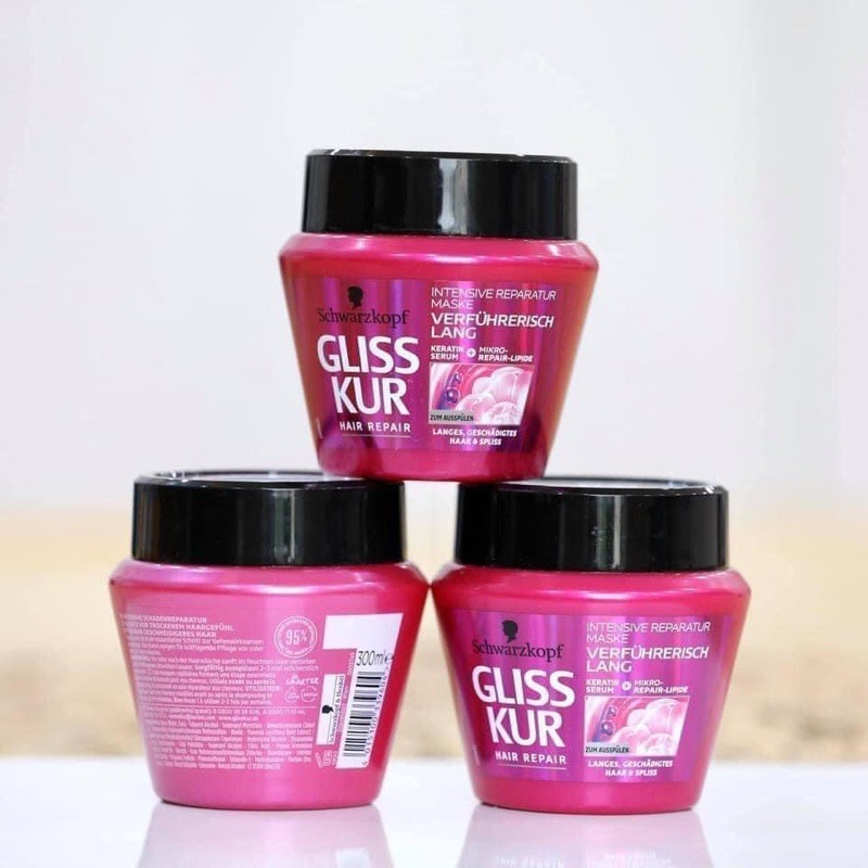 kem ủ phục hồi tóc hư tổn Gliss Kur 2in1
