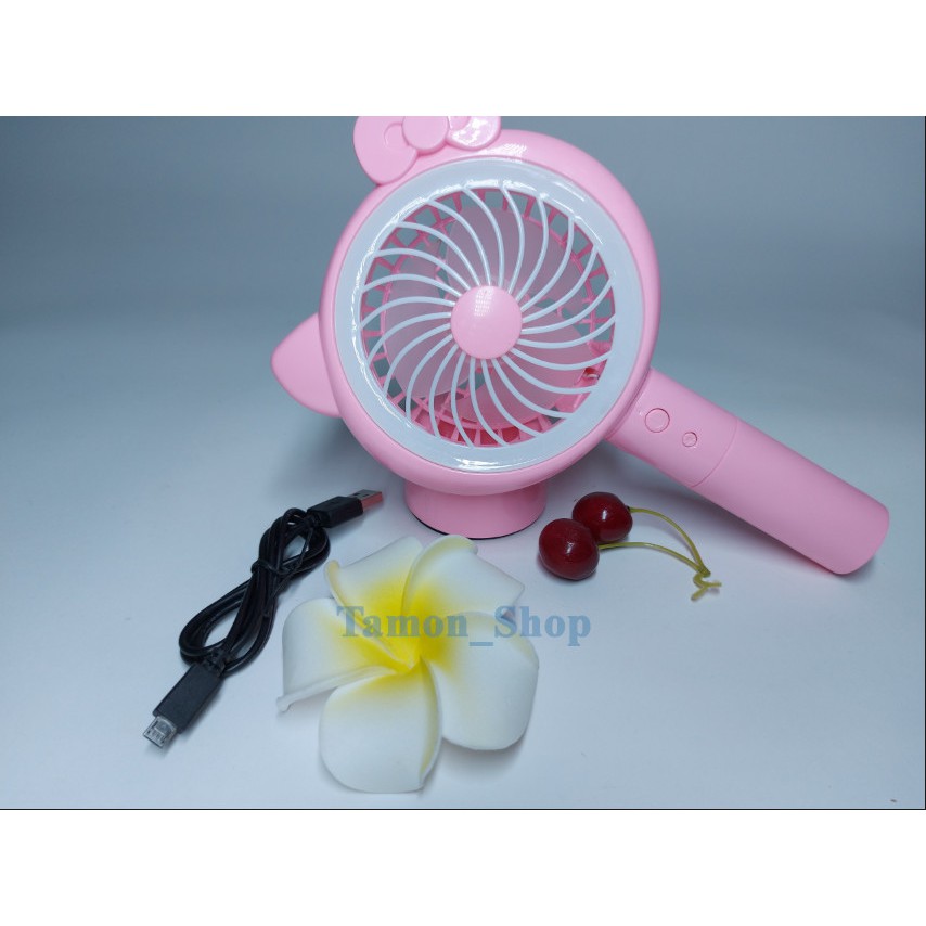 [TMS_QMINI-FAN] Quạt mini Fan tai gấu, quạt cầm tay, 1200mAh, quạt văn phòng, quạt tích điện, quạt Sạc USB