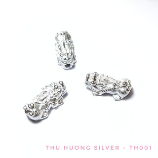 Charm bạc tỳ hưu cỡ trung xỏ vòng phong thủy TH001