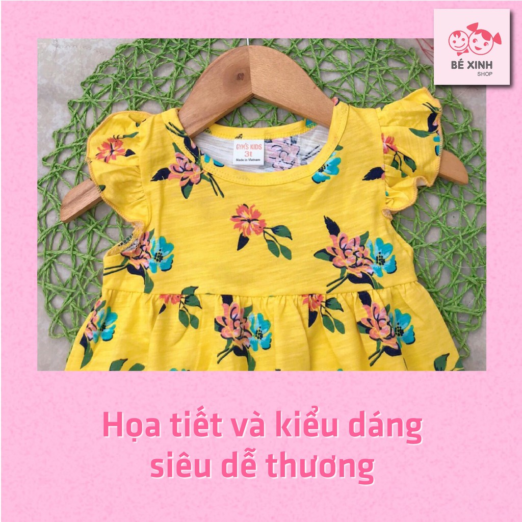 Váy đầm cho bé gái trẻ em hoa nhí XUẤT HÀN [Top Sale] Đầm váy hè cho bé gái thun cotton dáng xòe