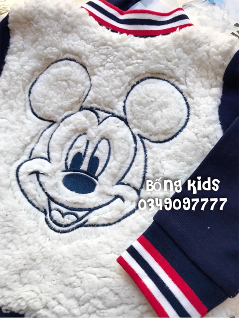 Áo Bomber Bé Trai Mickey Lông Cừu