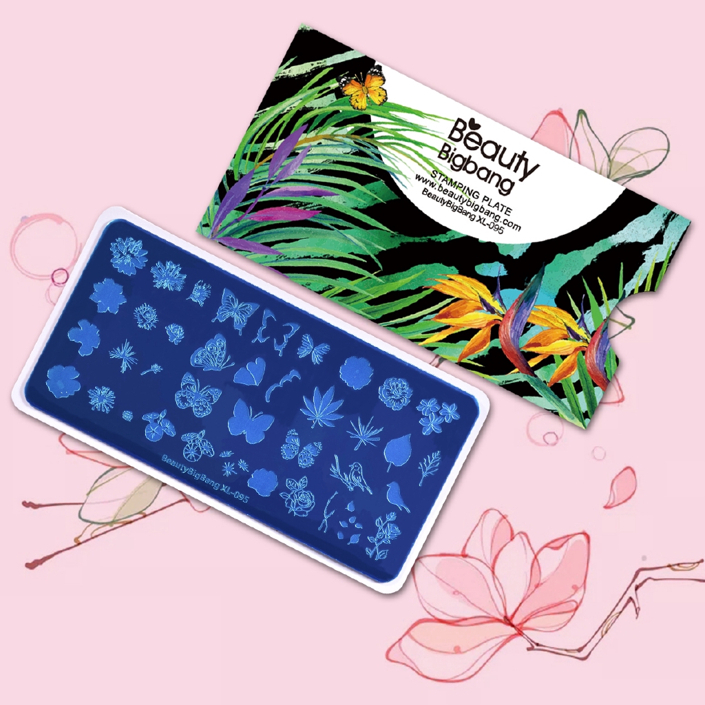 Khuôn dặm trang trí móng họa tiết đa dạng hình chữ nhật BEAUTYBIGBANG