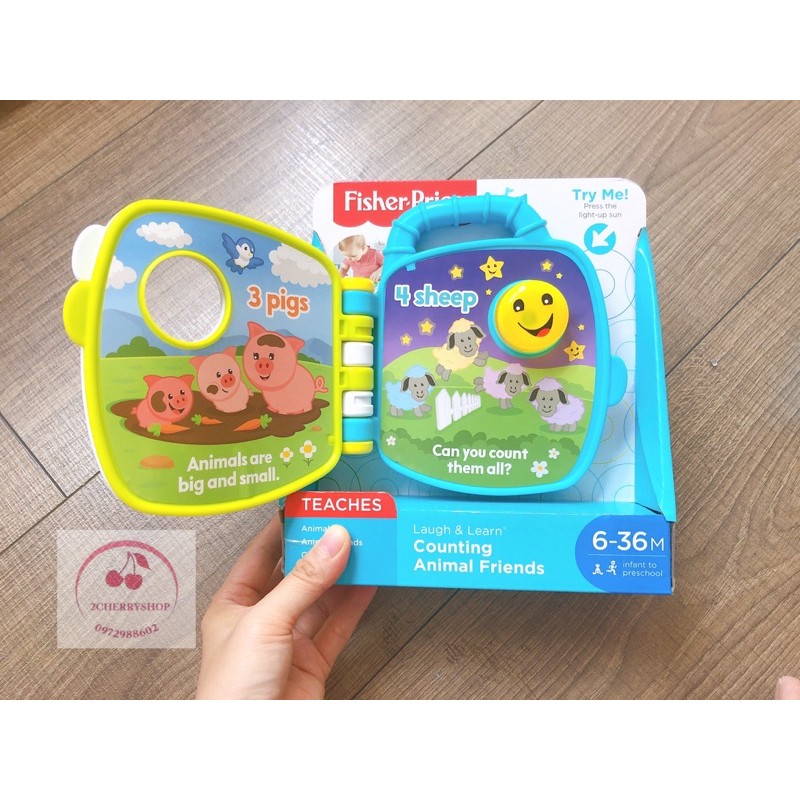 Sách nhạc couting animal Fisher Price chính hãng