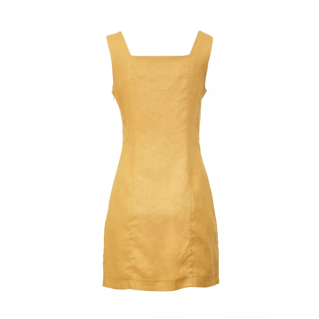 Vero Moda Đầm Dây Rộng Cài Khuy Vải Lanh