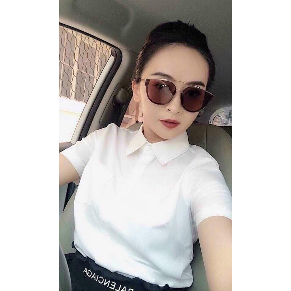 Áo sơ mi nữ cộc tay GU chất đũi mềm mát chống nhăn xuất nhật túi zip-Mai Thỏ Shop-