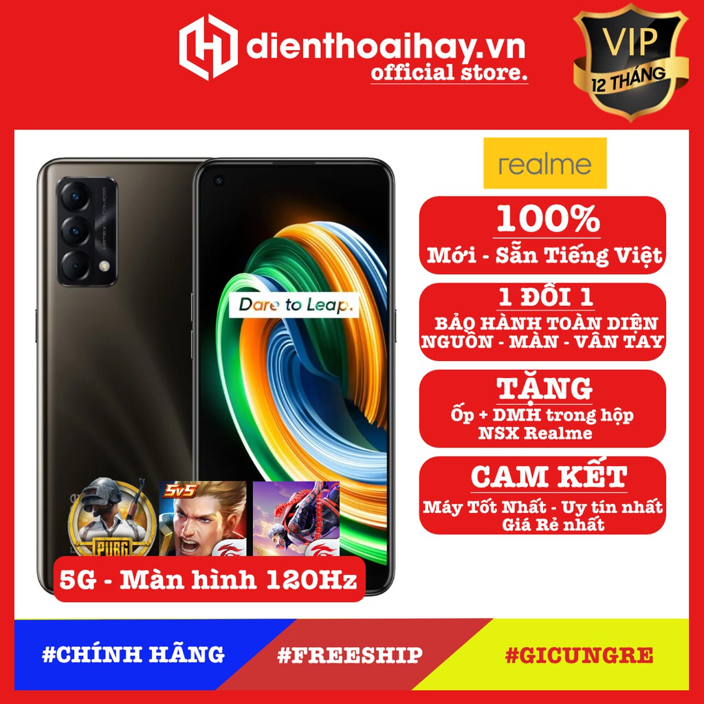 [8-128GB]Điện thoại Realme Q3 Pro 3 Camera - Màn Amoled 120Hz - Pin 4500mAh - sạc 30W - 5G hỗ trợ Game siêu tốc