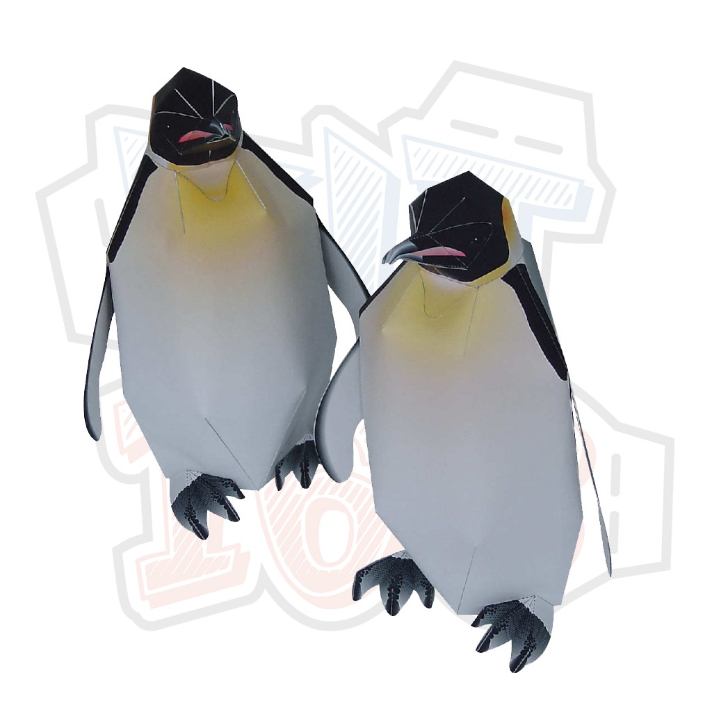 Mô hình giấy động vật Chim cánh cụt Hoàng Đế