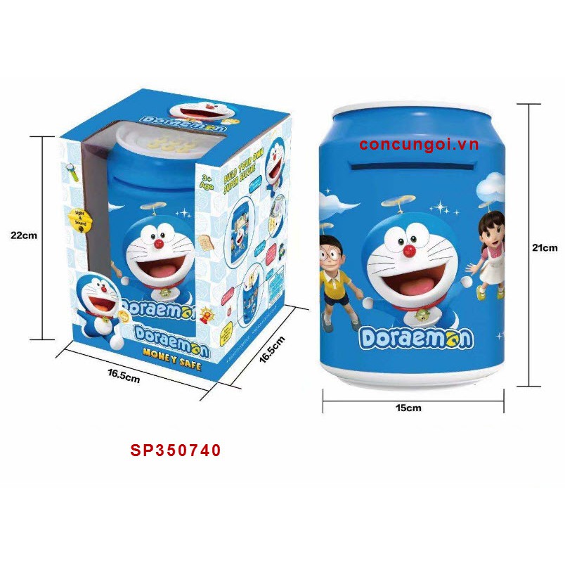 Hộp két sắt lon nước Doremon, Kitty 7011 (hộp)