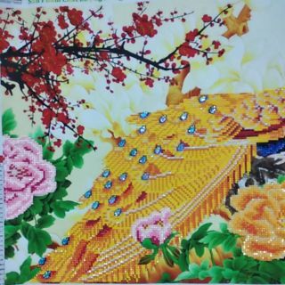 (ĐÃ ĐÍNH)Tranh đá Phu Thê Viên Mãn DF064