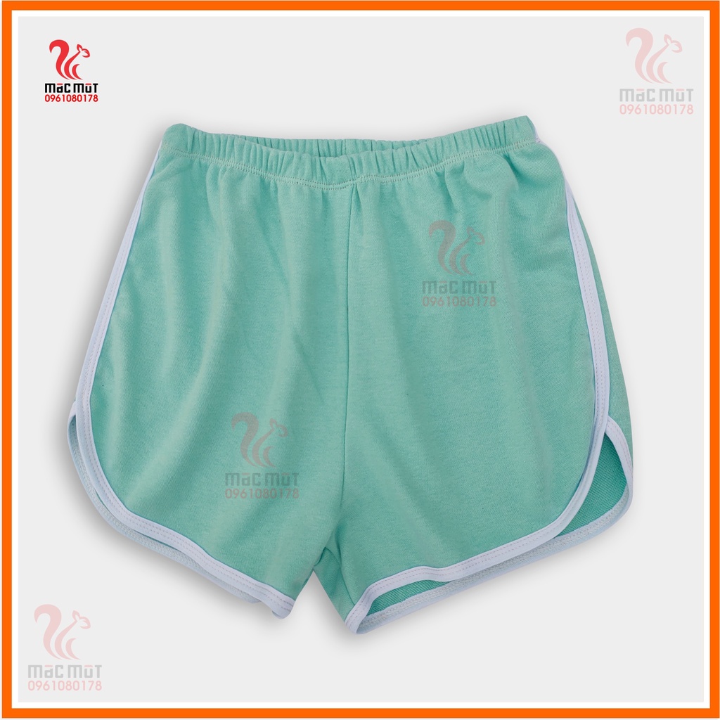 Q010- QUẦN ĐÙI NỮ COTTON THỂ THAO PHÙ HỢP LÀM ĐỒ MẶC NHÀ, ĐỒ ĐI CHƠI, ĐỒ ĐI NGỦ. MACMOT
