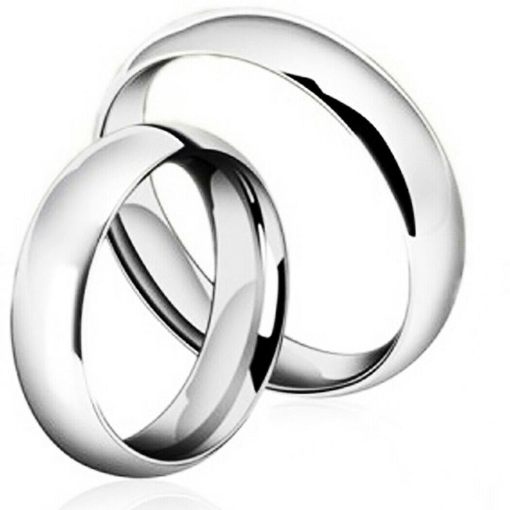 Nhẫn Cưới Thép Không Gỉ Mạ Bạc Size 5-13
