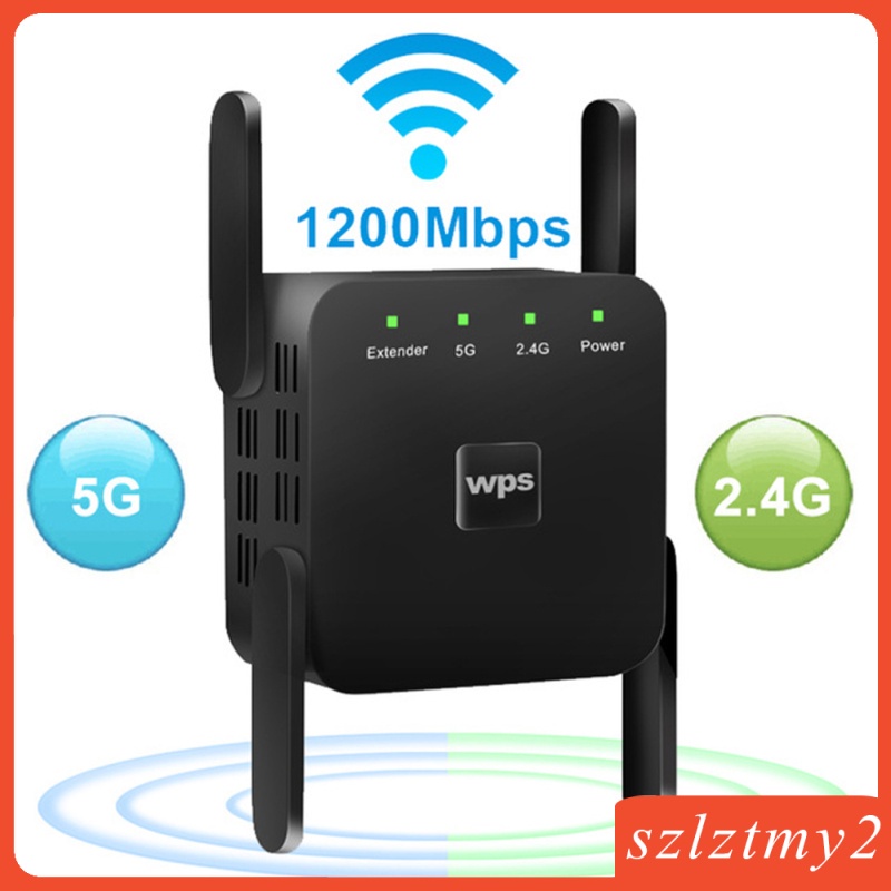 Thiết Bị Khuếch Đại Tín Hiệu Wifi Không Dây 1200mbps 2.4g 5g 4 Ăng Ten Phích Cắm Us | BigBuy360 - bigbuy360.vn