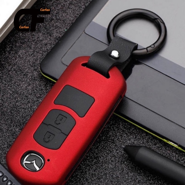 Vỏ ốp vân carbon dành cho chìa khóa ô tô Mazda CX5 3 6 Vỏ chìa khóa 1 mục